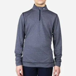 KJUS Midlayers-Girls' Keano Half-Zip Atlanta Blue Melange