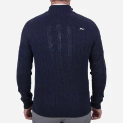 KJUS Midlayers & Sweaters-Men'S Cashmere Luxe Half-Zip Atlanta Blue Melange