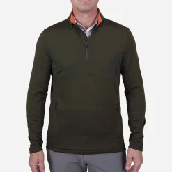 KJUS Midlayers & Sweaters-Men'S David Midlayer Half-Zip Dark Olive