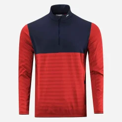 KJUS Midlayers & Sweaters-Men'S David Midlayer Half-Zip Cosmic Red/Atlanta Blue