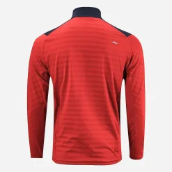 KJUS Midlayers & Sweaters-Men'S David Midlayer Half-Zip Cosmic Red/Atlanta Blue