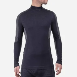 KJUS Base Layers-Men'S Freelite Baselayer L/S Deep Space/Steel Grey