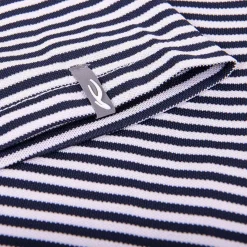 KJUS Polos-Men'S Lee Stripe Polo S/S White/Atlanta Blue