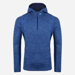 KJUS Activewear-Men'S Liam Hooded Midlayer Half-Zip Bright Blue