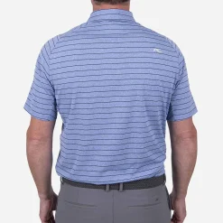 KJUS Polos-Men'S Soren Melange Stripe Polo S/S Bright Blue/Atlanta Blue
