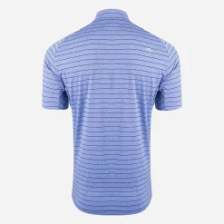 KJUS Polos-Men'S Soren Melange Stripe Polo S/S Bright Blue/Atlanta Blue