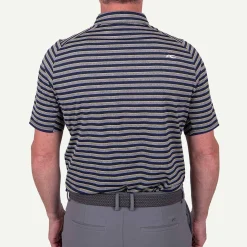 KJUS Polos-Men'S Soren Multi Stripe Polo S/S Iron/Atlanta Blue