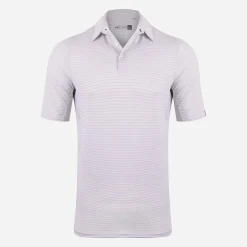 KJUS Polos-Men'S Soren Stripe Polo S/S White/Silver Fog Melange