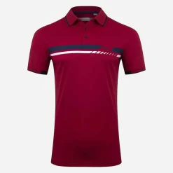 KJUS Polos-Men'S Spot Printed Polo S/S Cardinal/Atlanta Blue