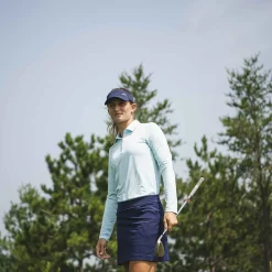 KJUS Polos-Women'S Collagen Polo L/S Icy Blue