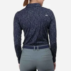 KJUS Polos-Women'S Dana Printed Polo L/S Atlanta Blue/Patina