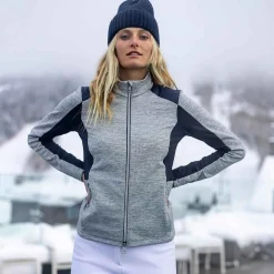 KJUS Midlayers & Sweaters-Women'S Radun Midlayer Jacket White Melange/Deep Space