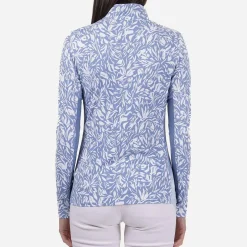 KJUS Midlayers & Sweaters-Women'S Sunshine Printed Half-Zip Calm Blue/White